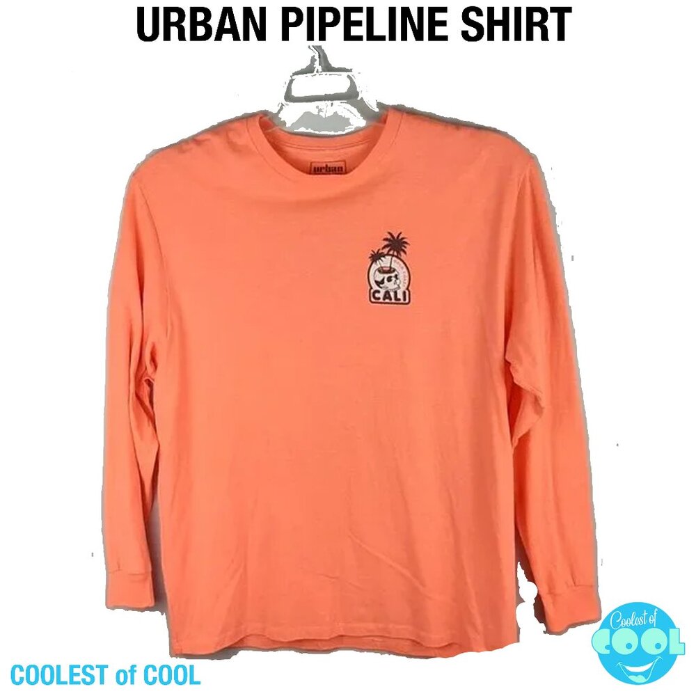 Urban Pipeline long sleeve shirt size XXL Cali gold coast beach skull logo